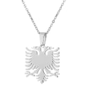 Pikkukuva 1 / 3: 2 kpl Albanian Eagle -kaulakorua, Statement Clavicle Chain -kaulakorun riipus, hopea ja kulta lapsille, miehille, hopea