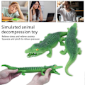 Miniatyrbillede 3 af 5: Grøn Krokodille Klemme Legetøj Langsom Rebound TPR Stress Relief Stræk Dyr Squishes Sensorisk Fidget
