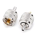 Miniatyrbilde 4 av 4: 10 stk. UHF Hann Pl259 Plugg Krimp RG58/142 LMR195 RG400 Skrudd Koblingskontakt