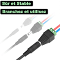 Pikkukuva 2 / 5: 10 kpl 5,5 mm 2,1 mm DC 12 V uros- ja naarasvirtaliitinadaptereita