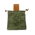 Miniatyrbild 2 av 5: Bushcraft-väska i läder och canvas, hopfällbar vaxad canvas-foderpåse för vandring