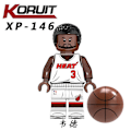 Miniatyrbillede 3 af 3: KT1021 G0107 basketballstjerner Kobe Curry, Jordan, Dandy James byggeklodser minifigur XP145-153