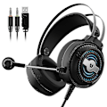 Miniatyrbillede 1 af 4: Gaming Headset - Kablet Gaming Headset med Mikrofon og Lydstyrkekontrol