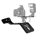 Miniatyrbillede 4 af 5: Manbily Vertikal Flash Bracket Professionel Multifunktionel Bærbar Praktisk MBL-FB Professionel