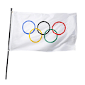 Miniatyrbilde 4 av 5: Foldbar Olympiske leker fem ringer flagg tykkere polyester banner  YIY