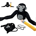 Pikkukuva 5 / 5: Gorilla-pehmolelut Gorilla-Tag apina pehmolelut pehmeä täytetty eläinnukke pelifanien syntymäpäivälahjaksi