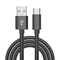 Miniatyrbilde 1 av 4: Hurtiglading kabel type-c datakabel ladekabel flettet datakabel - svart, 1m, 1 stk