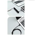 Pikkukuva 4 / 5: USB-näppäimistökaapeli, musta, kierretty, USB Type C -kaapeli, DIY-ilmailupistokeliitin pelaamiseen