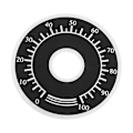 Miniatyrbild 3 av 5: Rotationskolvpotentiometer med diameter och ratt, RV24YN 20S B103 10K Ohm