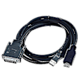 Pikkukuva 2 / 4: Dvi M1-da 30+5 -nastainen Hd-yhteensopiva kaapeli Dual Link+ Usb -projektorikaapeli 1,7 m