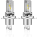 Pikkukuva 1 / 3: H4 LED -polttimo 6500K auton ajovaloihin, lähi- ja kaukovalot, korvaa halogeeni- ja xenon-ajovalot (2 kpl)