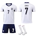 Miniatyrbillede 1 af 2: England Euro 2024 børnetøj fodboldsæt nr. 7 XL