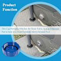 Miniatyrbillede 4 af 5: Swimmingpool Aftapningsventil Dæksel - Blå Plast Reservedel til Coleman Pools - Passer til P01006, Erstatningsdel # P6D1158ASS16, P01010, P6D1158