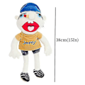 Miniatyrbild 2 av 5: Jeffy Plyschleksak Cosplay Jeffy Hatt Handdocka Spel Stoppade Dockor Barnpresenter 38cm