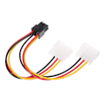 Pikkukuva 2 / 5: 4-nastainen - 6-nastainen virtajohto näytönohjaimelle, 4-nastainen Molex - 6-nastainen PCI-Express PCIE -virtalähdekaapeli 12