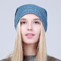Miniatyrbilde 4 av 5: Hettelue for kvinner, enkel beanie i bomull, slouchy beanie for vår, strikket lue for kvinner, svart skullie, JS293A