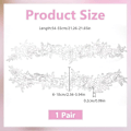 Miniatyrbillede 2 af 5: 1 Par Hvide Blonde Fingerløse Handsker Blomstermønster Polyester Lange Handsker Bryllup Brud Manchet Mesh Handsker Albuelange Handsker til Bryllupsfest Kvinder