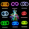 Miniatyrbillede 3 af 5: 100 stk LED Fluorescerende Pinde Blandet 8 Farver Pinde Fest Fest Tilbehør 120ML