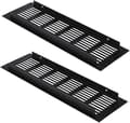Pakke 80mm x 250mm Sort Aluminium Legering Indvendig Luftventil Gitter