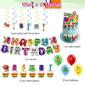 Miniatyrbillede 3 af 3: Numberblocks Fødselsdagsfestartikler, Number blocks Fødselsdagsbanner - Kage- & Cupcake Toppers - 20 Latex Balloner til Numberblocks Festdekoration