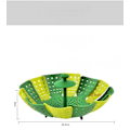 Miniatyrbillede 3 af 4: Lotus Dampkurv, Foldbar Dampkurv, Ridsefrit, Silikon, Grøn BPA-Fri, Køkkenudstyr
