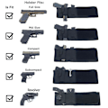 Miniatyrbilde 5 av 5: Mege Taktisk Magepistol Holster Belte Skjult Bære Pistolholder Strekkbar Magasinveske Militær Hær Usynlig Midjebånd
