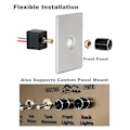 Miniatyrbild 3 av 5: Led Dimmer Switch 12v Dc Pwm Dimmer Justerbar Styrenhet För Husbil Båt Släpvagn Van, För Dimbar Led-lampa, Halogen, Glödlampa, Enfärgad