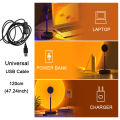 Miniatyrbilde 3 av 5: Solnedgangsprojektorlampe, LED-projektorlampe, moderne gulvlampe, 180 graders rotasjon, for stuedekorasjon, farge: Solnedgangs rød