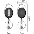 Miniatyrbild 4 av 5: Pack Retractable Key Ring, Retractable Badge Holder Key Roll, Key Fob Extendable for ID Card Holder, Card Holder, Key Card