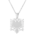Pikkukuva 2 / 3: 2 kpl Albanian Eagle -kaulakorua, Statement Clavicle Chain -kaulakorun riipus, hopea ja kulta lapsille, miehille, hopea
