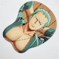 Miniatyrbillede 3 af 5: One Piece Roronoa Zoro Musmåtte med Silikon Håndledsstøtte 3D Anime Gaming Musmåtter 2-vejs Hud (MP1000)