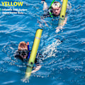 Miniatyrbilde 3 av 5: 1m Scuba Diving Oppblåsbar Overflate Signal Markør Bøye Synlighet Float Signal Tube Pølse, Gul