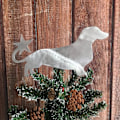 Miniatyrbilde 4 av 5: Dachs Dachshund Stjerne Juletrepynt, 17x15cm Juletre Hjemmepynt