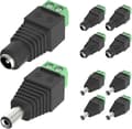 10-pack 5,5 mm 2,1 mm DC 12 V hane och hona strömkontaktadapter