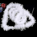 Miniatyrbild 2 av 4: 2024, 5 st 2m Julgran Vit Fjädergirlang Fluffig Boa, Vit Fjäderboa Remsor För Julgransdekoration Inomhus Eller Utomhus
