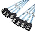 Pikkukuva 5 / 5: 2 kpl 4x Sata - Sata kaapelia 4 porttia/sarja Tietokaapeli 7 nastaa Sata kaapeli 6gbps Sata - Sata HDD kaapeli Cor