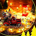 Miniatyrbilde 2 av 5: Julelys LED-lyssnor 6,5 fot 20 lysdioder Julelys Rød lastebillys Batteridrevet 8 flimrende moduser Girlanderlys Dekor Med fjernkontroll For