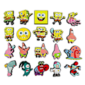 Pikkukuva 2 / 5: 20 kpl/setti SpongeBob SquarePants -sarjan hahmojen kenkäkoristeet Crocs-sandaaleille, koristeluun, tarvikkeisiin, lahjoihin