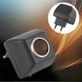 Miniatyrbillede 2 af 5: Bærbar EU Stik 220V AC til 12V DC Konverter Adapter Bil Stik Auto Oplader mengxi