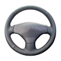 Miniatyrbild 1 av 5: DIY Anpassade Handsydda Svarta Konstläder Rattöverdrag för Peugeot 206 1998-2005 206 SW 2003-2005 206