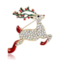 Miniatyrbillede 5 af 5: 9 Stykker Rhinestone Krystal Julebroche