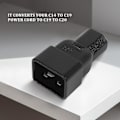 Miniatyrbild 5 av 5: Beige IEC 320 C13 till C20 AC-adapter, IEC 15A till 10A, 16A till 10A AC-omvandlare, C20 16A till C13 10