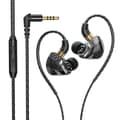Trådbundna hörlurar 3,5 mm AUX HiFi Bas Svarta