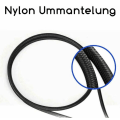Miniatyrbilde 2 av 4: Hurtiglading kabel type-c datakabel ladekabel flettet datakabel - svart, 1m, 1 stk