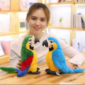 Miniatyrbilde 4 av 5: 25cm naturtro Parrot plysj leker myk simulering Psittacidae Ara utstoppede leketøy søte ville dyr fugler dukker barn barn gave Red