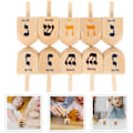 Pikkukuva 3 / 3: 10 kpl Hanukkah-puupörräset, klassiset pyörivät huiput lapsille, Hanukkah-puupörräset, Hanukkah-juhlatarvikkeet ja koristeet