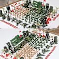 Miniatyrbild 3 av 4: 122 Stycken Armé Actionfigurer Set, Militär Leksakssats Med Soldater, Tankar, Flygplan, Flaggor, Soldatfigurer Set Modell Pojkar Plastuppdrag Armé Militär