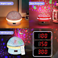 Miniatyrbillede 4 af 5: Fjernbetjening og Timer Design Stjerneklar Himmel Roterende Stjerneprojektor Natlampe, 16 Farverige Projektorer Dæmpbar LED Sengelampe, Selvlysende Stjerne