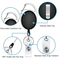 Miniatyrbild 3 av 5: Pack Retractable Key Ring, Retractable Badge Holder Key Roll, Key Fob Extendable for ID Card Holder, Card Holder, Key Card