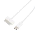 Miniatyrbilde 1 av 4: USB-C / Type-C til 30-pinners data synkroniserings- og ladekabel, lengde: 1m